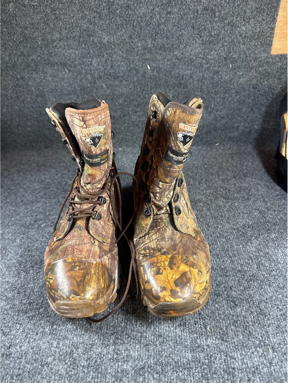 Survivors Mens 8 Womens 9 Camo Hunting Boots 800g Thinsulate Insulated